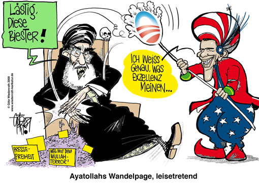 USA, Vereinigte Staaten, Barack Obama, Praesident, Teheran, Wahlen, Iran, Massenproteste, Demonstration, Gewalt, Niederschlagung, Mullah, Regime, Ali Chamenei, fliege totschlagen